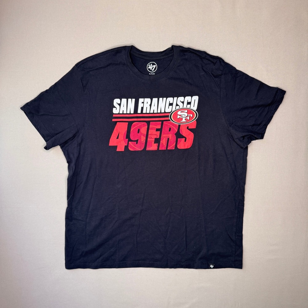 47 Brand San Francisco 49ers T-Shirt Mens XL Black Graphic Tee NFL Football